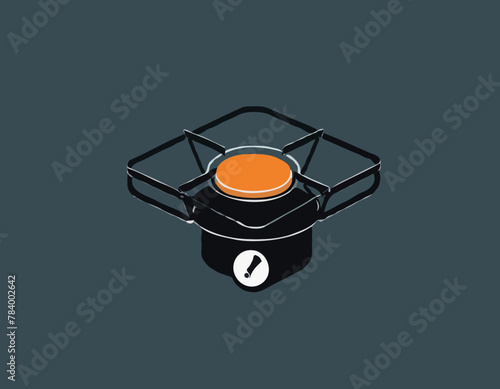 Camping gas stove. Single burner portable cooking stove