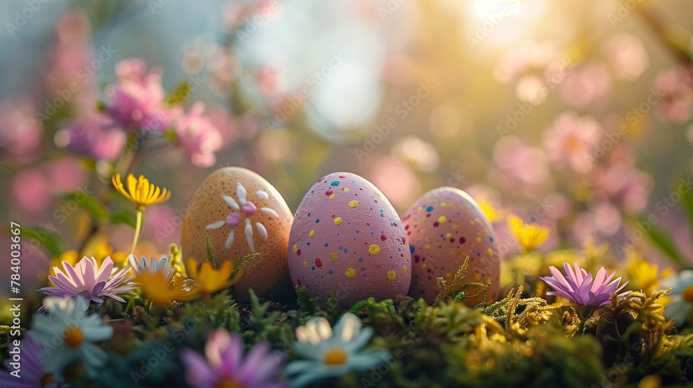easter eggs and flowers easter eggs and flowers