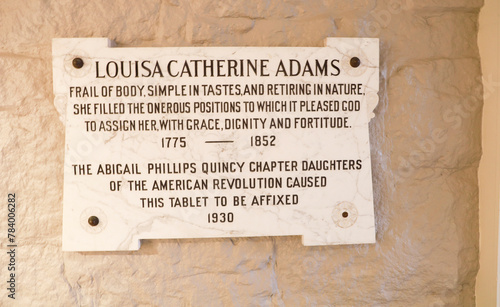 Grave of First Lady Louisa Catherine Adams, at United First Parish Church, Quincy, Massachusetts