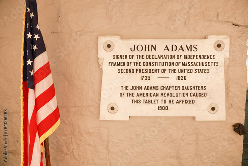 US President John Adams Burial Memorial at United First Parish Church, Quincy, Massachusetts