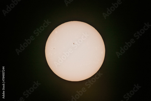Bild auf Leinwand sun close up with sun spots before solar eclipse