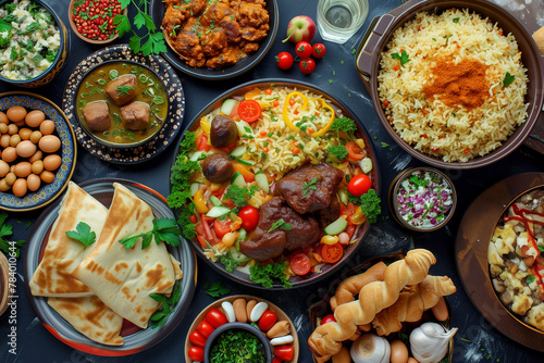 saudi food marquq, saleeg kind of Arabian main course complete, rice, meat, herbs