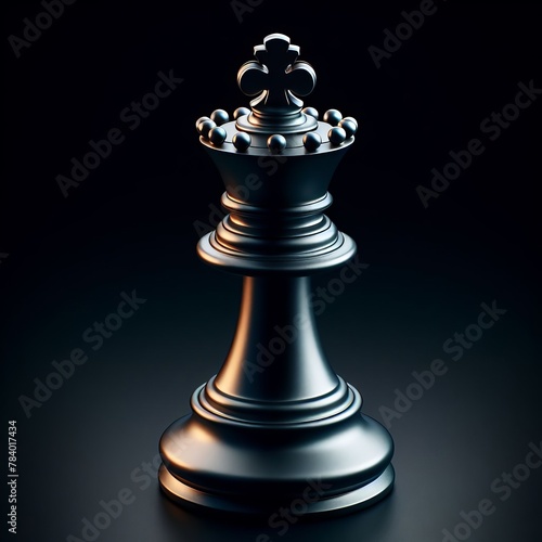 Queen chess piece standing alone on a dark background. woman Leadership, success, influencer, competition, and business strategy positive concept banner.	