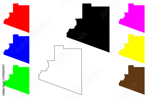 Yuma County, Arizona (U.S. county, United States of America,USA, U.S., US) map vector illustration, scribble sketch Yuma map photo