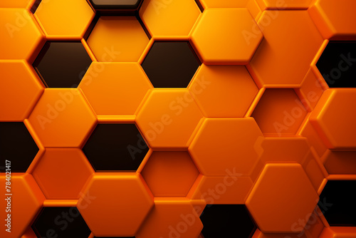 Vibrant Honeycomb Cells, Geometric Abstract Background