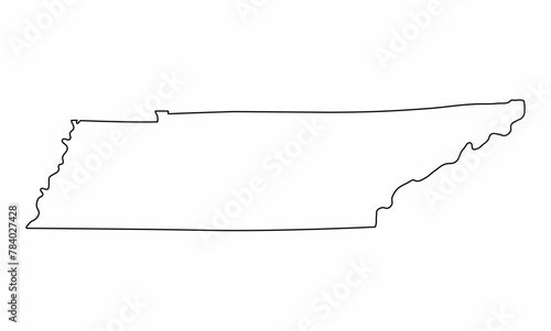 Tennessee outline map photo