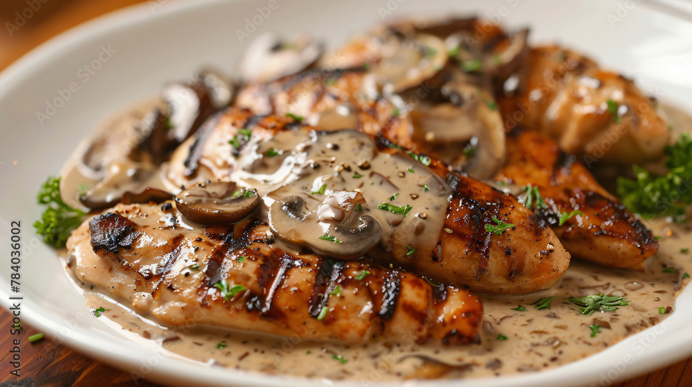  Grilled Chicken With Mushroom Sauce