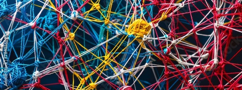 Intricate Network of Multicolored Threads