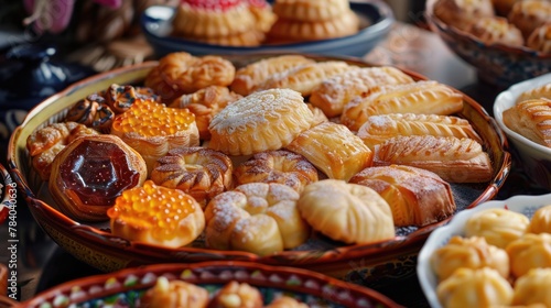 Wallpaper Mural Variety of delicious pastries displayed on a table. Great for bakery or food concept Torontodigital.ca