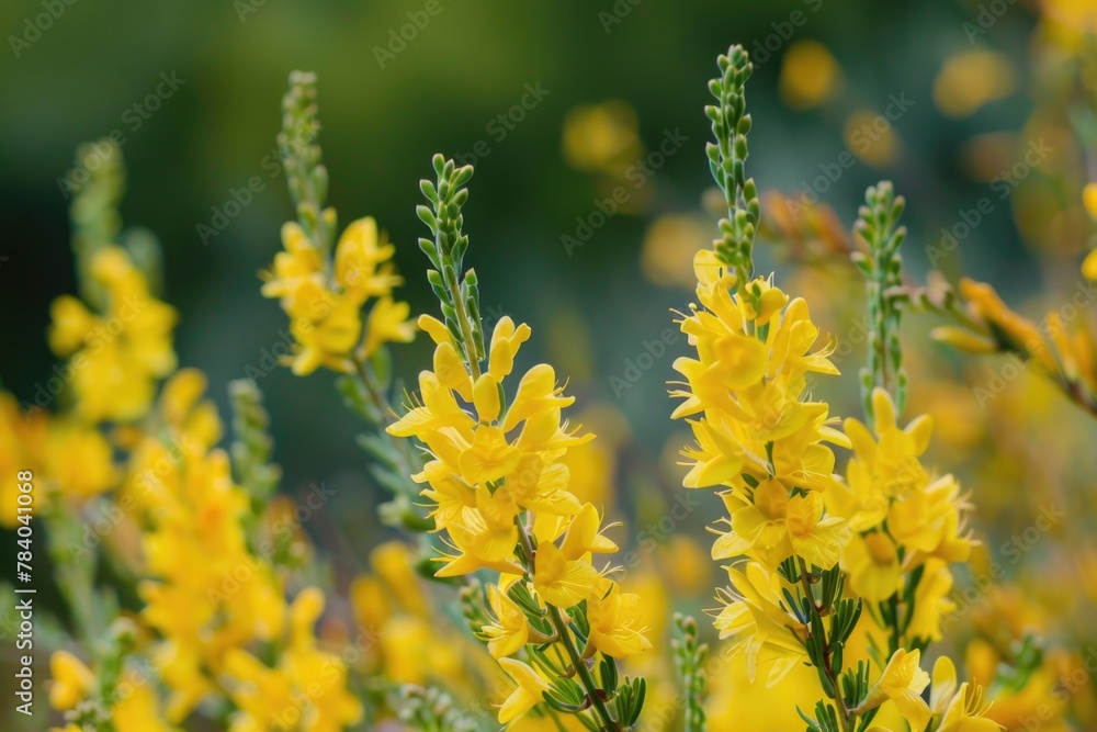 A bunch of vibrant yellow flowers with green stems. Perfect for nature backgrounds A bunch of vibrant yellow flowers with green stems. Perfect for nature backgrounds