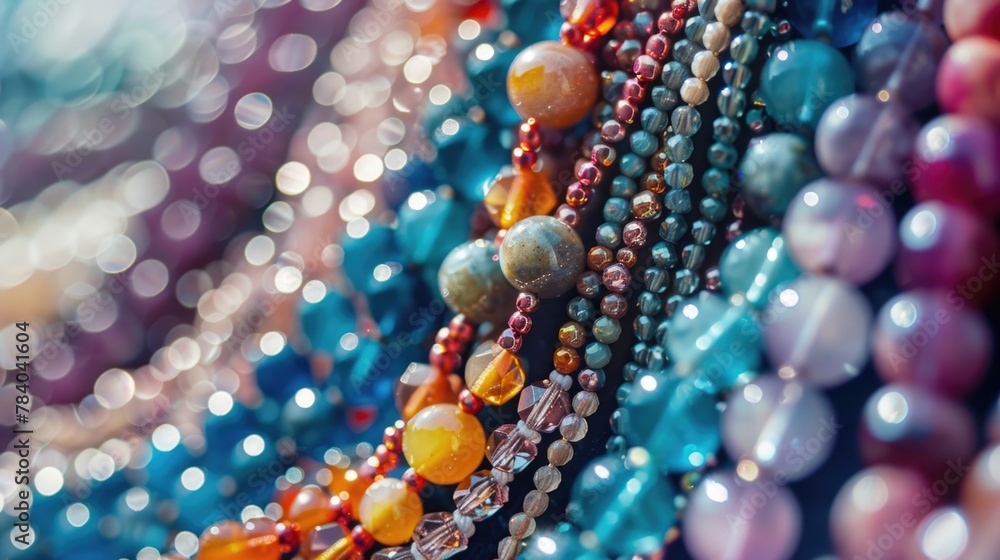 Close up of many different colored beads. Perfect for jewelry making projects Close up of many different colored beads. Perfect for jewelry making projects