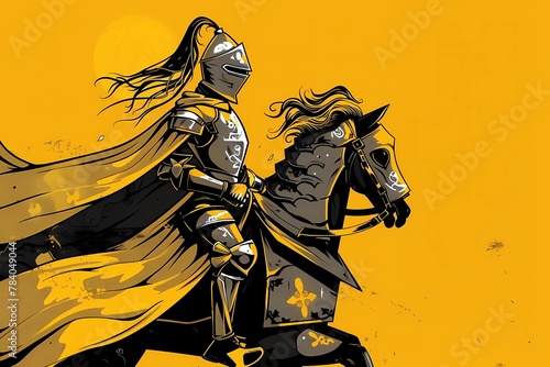knight girl  medieval illustration  desktop background