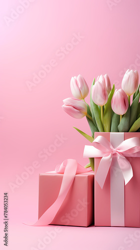 Tulips and gift box © jiejie