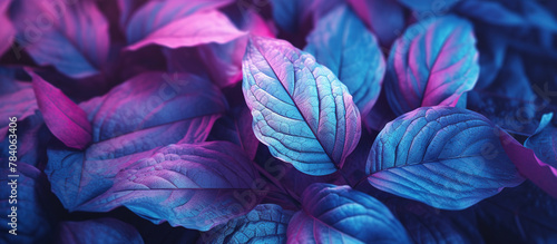 Vivid Purple and Blue Leaves Texture © WaniArt