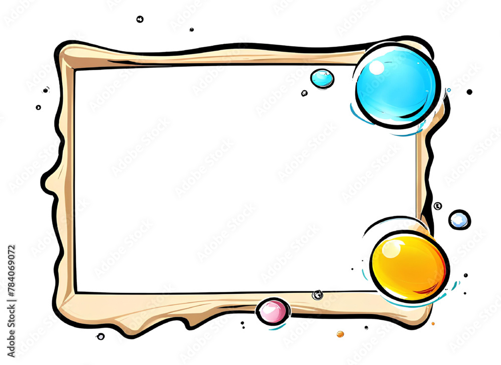 simple cartoon bubble vector photo frame illustration isolated on white background