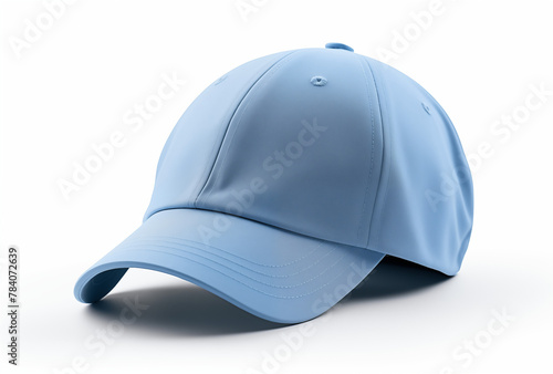 A stylish blue baseball cap perfect for a day out in the sun blue baseball cap Shirt Mockup for Product Design logo Placement and Branding concept