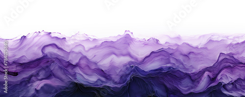 Abstract dark purple waves background, white space above. Generative AI