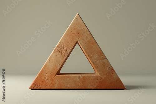 3D render clay style of A Arrow Up, flat color, isolated on pure solid background , High detail, High resolution,