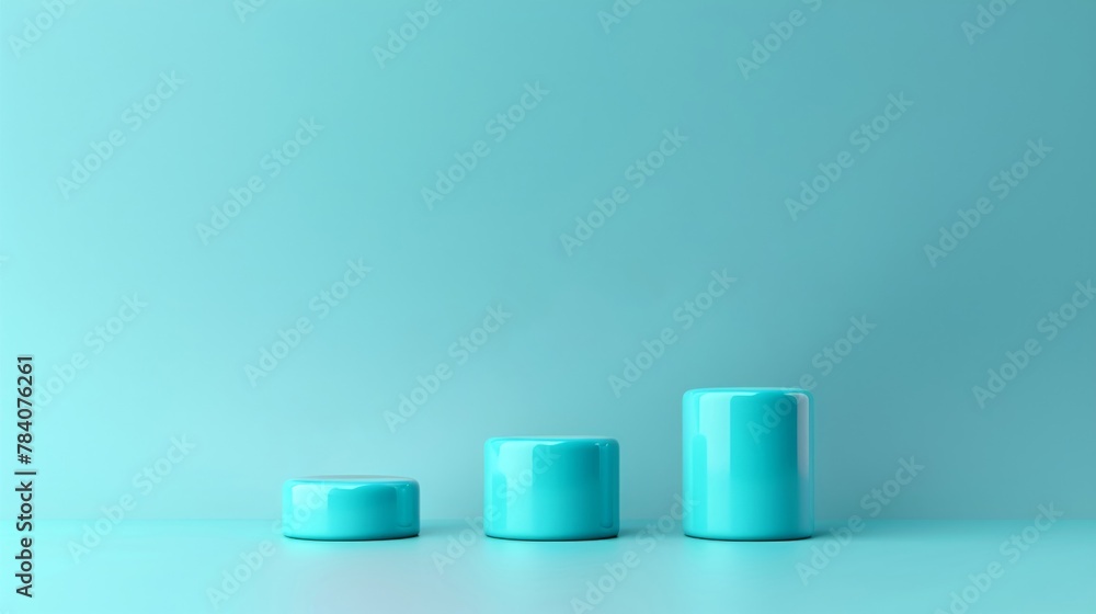 3D render clay style of A Symbol of a market on the rise, flat color, isolated on pure solid background 3D render clay style of A Symbol of a market on the rise, flat color, isolated on pure solid background