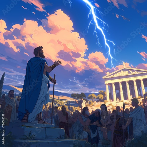 The Oracle Delivers Prophetic Words from the Foot of Mount Olympus