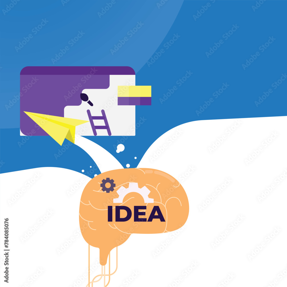 Creative solutions or Creative ideas, gets idea vector illustration concept. problem solving, creative thinking.
