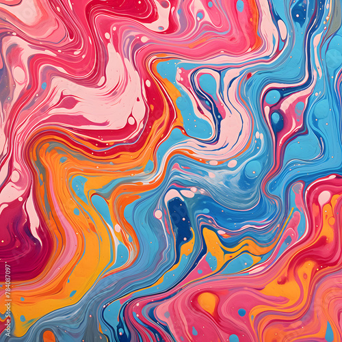 A Multicolored Swirling Abstract Artwork