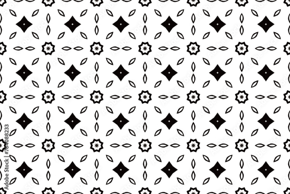 Seemless Digital Geometric Texture Art Fashion Graphic Tile Visual Symmetric Interior Textile Wallpaper Design Background Template Cloth Fabric Pattern.