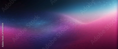 An enchanting abstract landscape with a harmonious blend of blue and pink waves