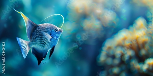 Vibrant Angelfish in Coral Reef, Marine Life Concept © Skyfe