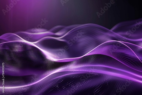 abstract purple wavy lines futuristic technology background digital ilustration
