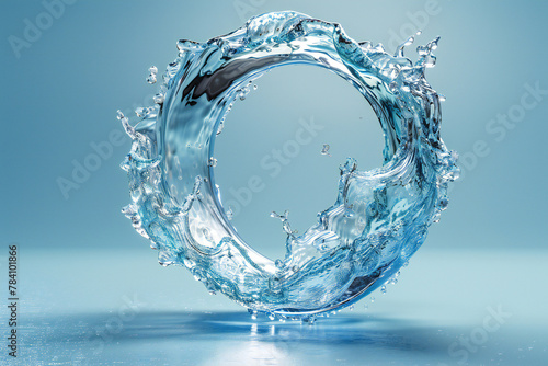 world ocean day background with water on blue backdrop