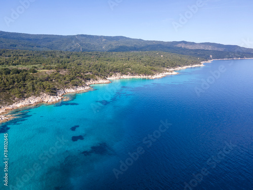 Sithonia coastline near Orange Beach  Chalkidiki  Greece