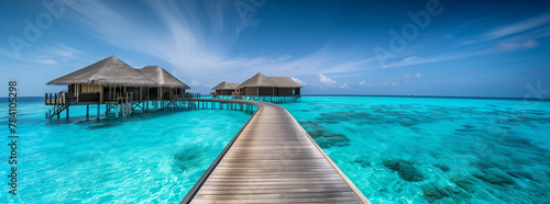 Tropical Overwater Bungalows in the Maldives  © augenperspektive