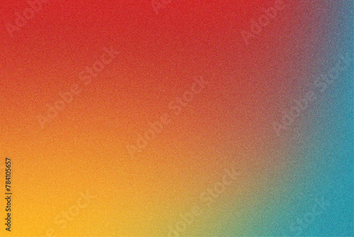 Grainy Texture Gradient in Red Yellow and Turquoise Background