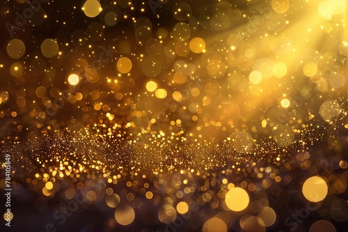 luxurious gold particle glitter background festive and glamorous celebration backdrop digital ilustration