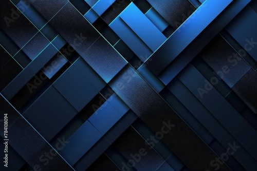 modern abstract background with black blue colors geometric 3d triangular shapes diagonal stripes and gradient glow digital ilustration