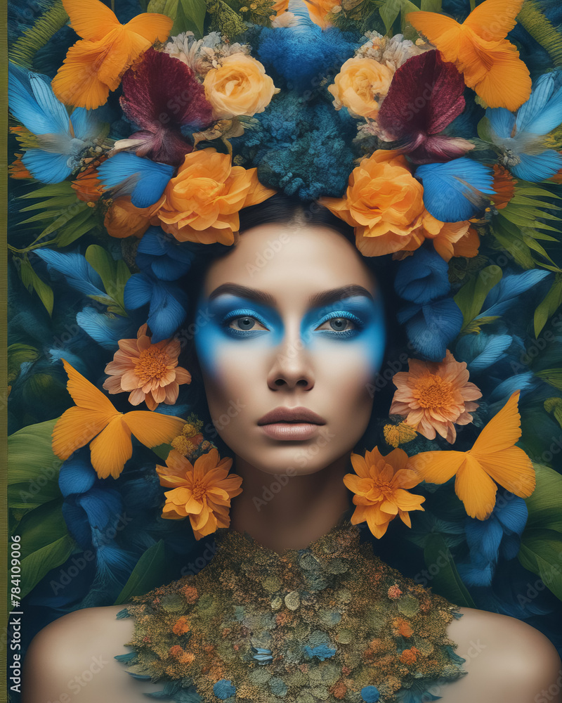 Floral Woman Portrait Floral Woman Portrait