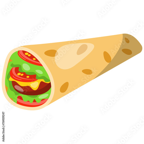 burrito icon illustration