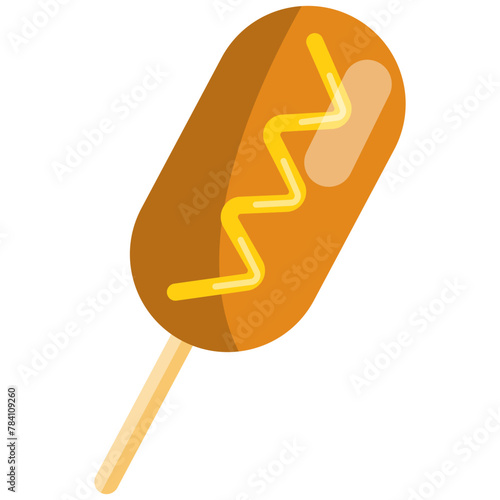 corndog icon illustration