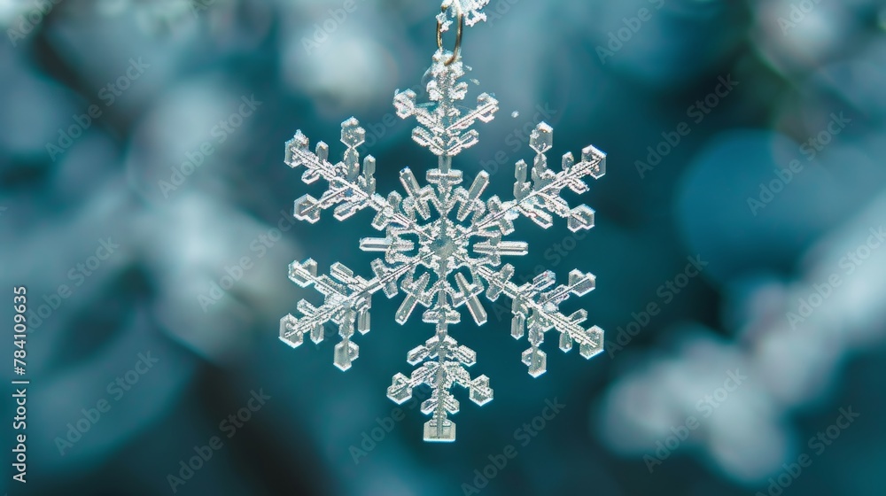 A sweet isolated flying snowflake AI generated illustration A sweet isolated flying snowflake AI generated illustration