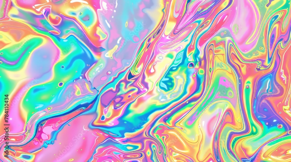 Abstract patterns with a holographic effect AI generated illustration Abstract patterns with a holographic effect AI generated illustration