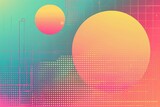 retroinspired digital noise gradient background nostalgic 70s and 80s style with abstract lofi elements digital ilustration