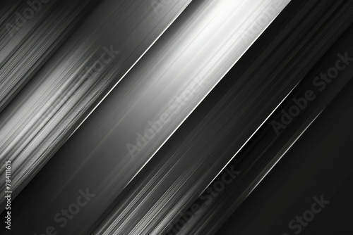 sleek and modern silver black and white gradient background with diagonal lines and metallic texture digital ilustration