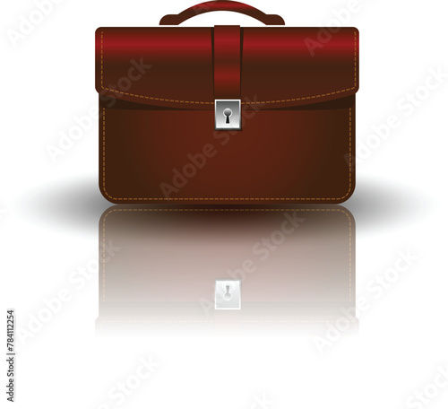 briefcase isolated on white