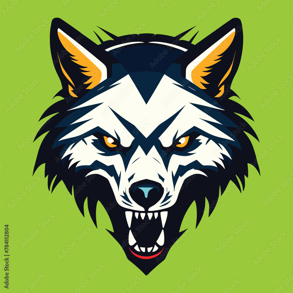 wolf head vector illustration design