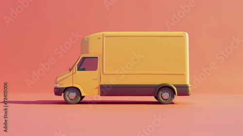 Bold and graphic 3d render of a delivery service concept   AI generated illustration © ArtStage