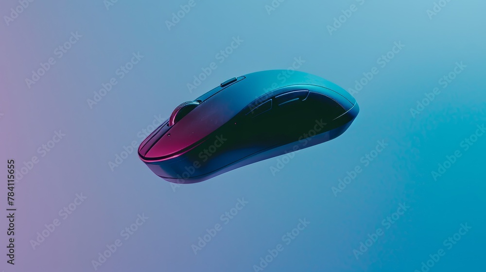 Computer mouse hovering in mid-air AI generated illustration Computer mouse hovering in mid-air AI generated illustration
