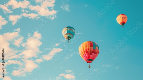 Colorful hot air balloons  AI generated illustration