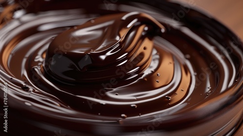 Luxurious Chocolate Confection with Silky Smooth Texture and Decadent Appearance