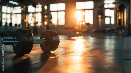 empty modern gym background interior with various equipment